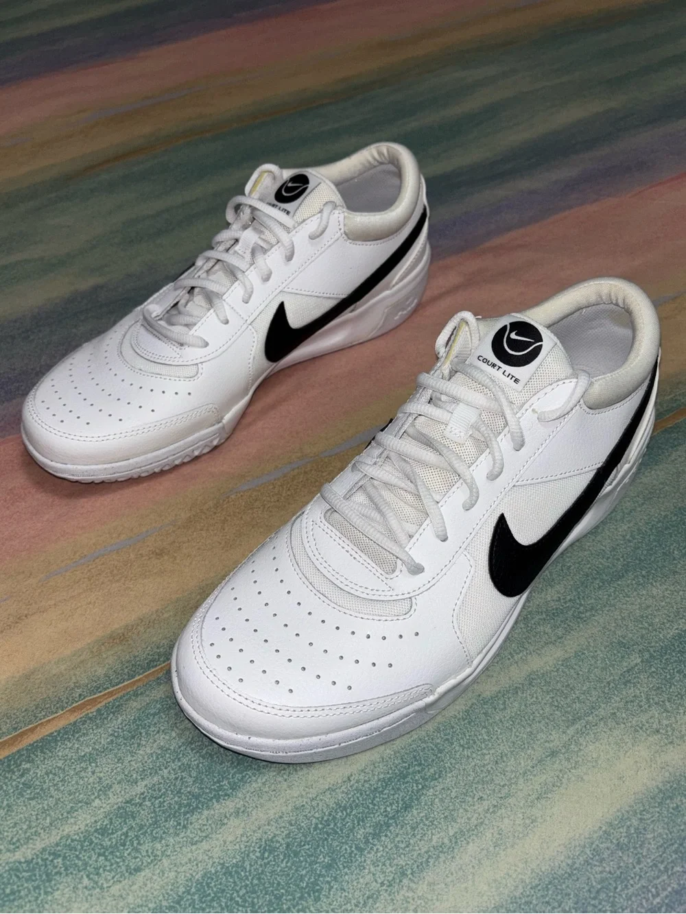 Nike Court Air Zoom Lite 3 DV3258-101 Tennis Shoes Men's White Leather mens 9.5
